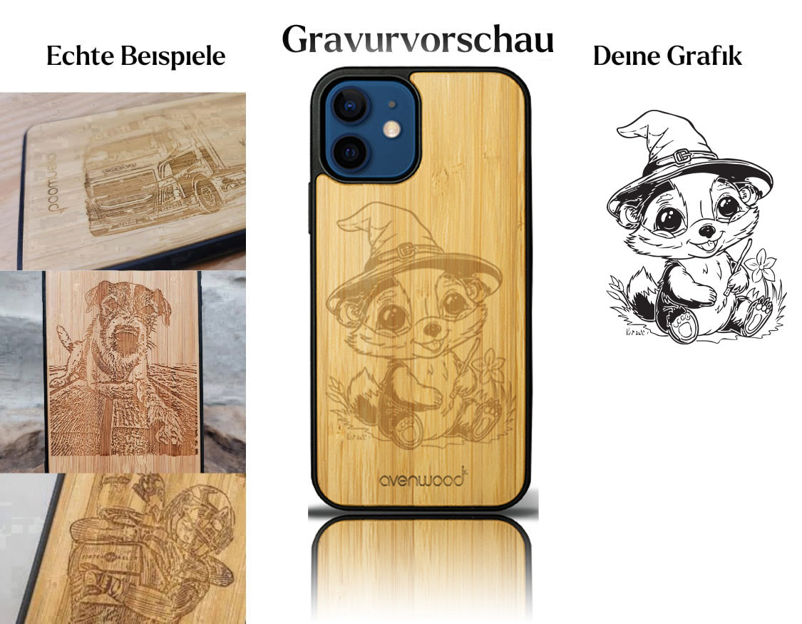 INDIVIDUELL iPhone 12 Bambus-Kunststoff